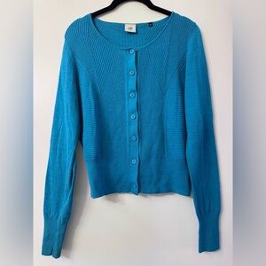 Cabi Darby Turquoise Sweater Cardigan Blue - Sz Small